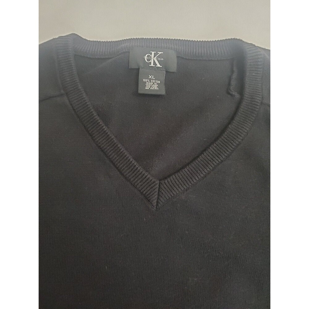 Calvin Klein Men's‎ Long Sleeve Pullover Casual Sweater, Black, XL